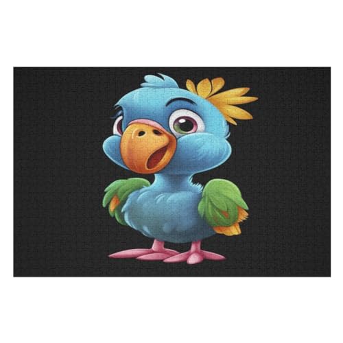Für Erwachsene 1000-Teiliges Süßer Vogel -Puzzles, Holzbrett-Puzzle, Für Kinder, Geschenke, （75×50cm） von PPZYY