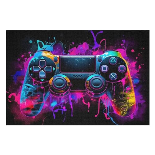 Gamecontroller Puzzle 1000 Teile, Holzpuzzle Für Erwachsene Kinder, Impossible Puzzles, Geschicklichkeitsspiel Für Die Ganze Familie （75×50cm） von PPZYY