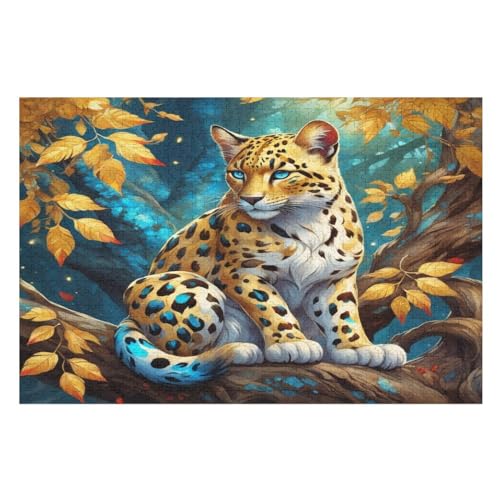 Gepard Puzzle 1000 Teile, Holzpuzzle Herausforderndes Geschicklichkeitsspiel Für Die Ganze Familie, Kinder Erwachsenenpuzzle Ab 12 Jahren （75×50cm） von PPZYY