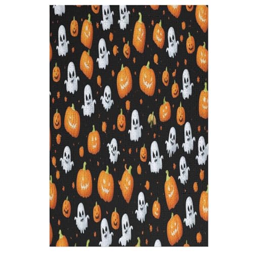 Halloween-Kürbis 1000 Teile Premium-Puzzles Für Erwachsene Kinder- Holzpuzzles Spaß Und Lernspiele - Perfekte Puzzle-Geschenke （78×53cm） von PPZYY