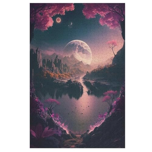 Holzpuzzle 1000 Teile, Kirsche Tree Japan Art Puzzles Erwachsene Und Kinder, Am Besten Für Die Familienspielsammlung （78×53cm） von PPZYY