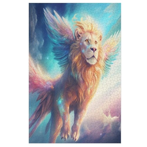 Holzpuzzle 1000 Teile, Löwe Puzzles Erwachsene Und Kinder, Am Besten Für Die Familienspielsammlung （78×53cm） von PPZYY