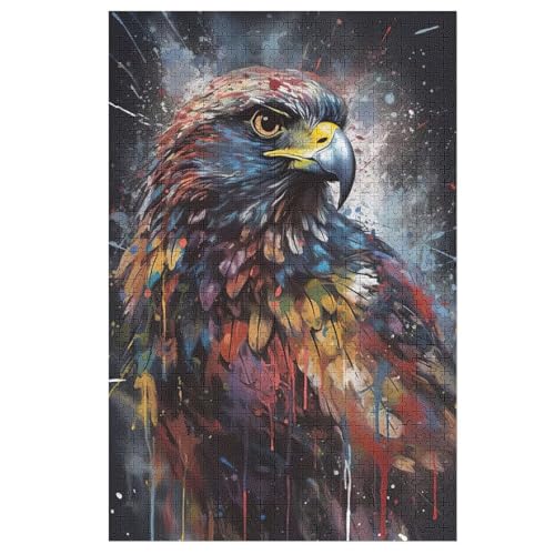Holzpuzzle Adler Puzzle 1000 Teile Erwachsene Klassische Pädagogisches Spielzeug Kinder Lernspiel Herausforderndes Puzzles （78×53cm） von PPZYY