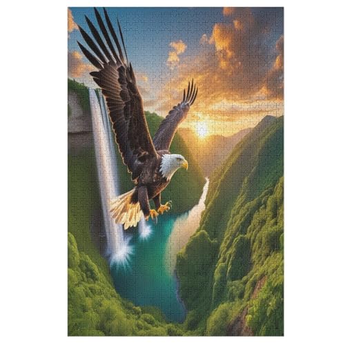 Holzpuzzle Adler Puzzle 1000 Teile Erwachsene Klassische Pädagogisches Spielzeug Kinder Lernspiel Herausforderndes Puzzles （78×53cm） von PPZYY