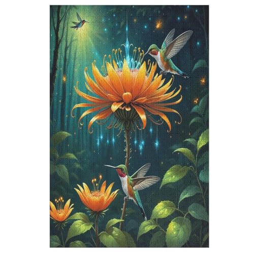 Holzpuzzle Blumes Puzzle 1000 Teile Erwachsene Klassische Pädagogisches Spielzeug Kinder Lernspiel Herausforderndes Puzzles （78×53cm） von PPZYY