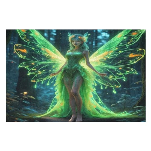 Holzpuzzle Dschungelfe Puzzle 1000 Teile Erwachsene Klassische Pädagogisches Spielzeug Kinder Lernspiel Herausforderndes Puzzles （75×50cm） von PPZYY