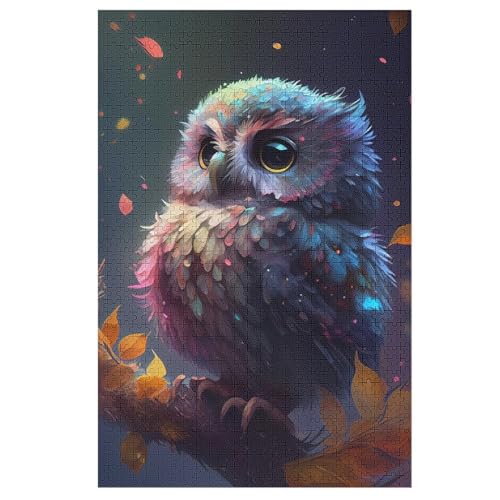 Holzpuzzle Eule Puzzle 1000 Teile Erwachsene Klassische Pädagogisches Spielzeug Kinder Lernspiel Herausforderndes Puzzles （78×53cm） von PPZYY