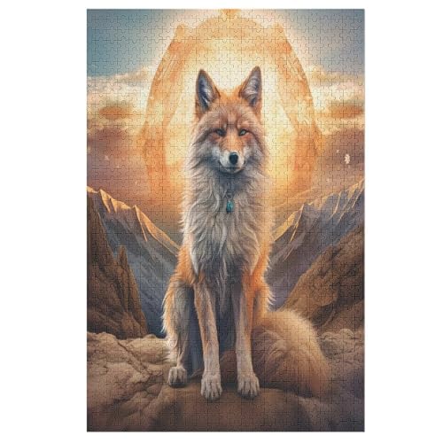 Holzpuzzle Fuchs Puzzle 1000 Teile Erwachsene Klassische Pädagogisches Spielzeug Kinder Lernspiel Herausforderndes Puzzles （78×53cm） von PPZYY