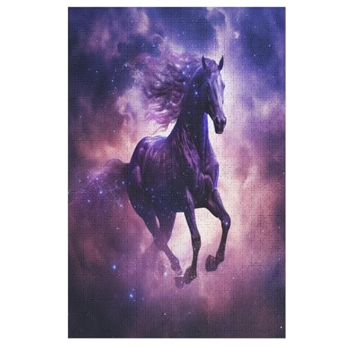 Holzpuzzle Horse Puzzle 1000 Teile Erwachsene Klassische Pädagogisches Spielzeug Kinder Lernspiel Herausforderndes Puzzles （78×53cm） von PPZYY