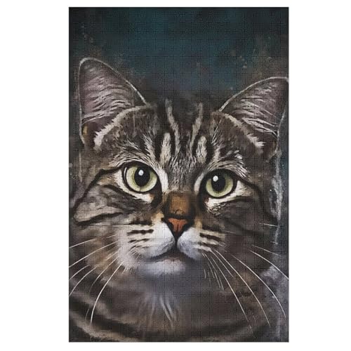 Holzpuzzle Katze Puzzle 1000 Teile Erwachsene Klassische Pädagogisches Spielzeug Kinder Lernspiel Herausforderndes Puzzles （78×53cm） von PPZYY