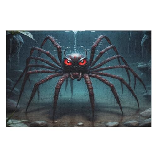 Holzpuzzle Spinne Puzzle 1000 Teile Erwachsene Klassische Pädagogisches Spielzeug Kinder Lernspiel Herausforderndes Puzzles （75×50cm） von PPZYY