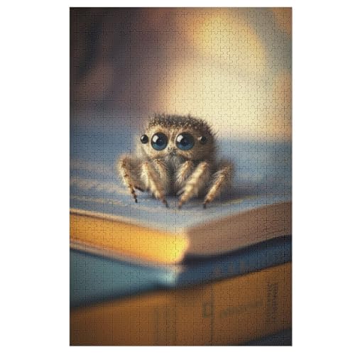 Holzpuzzle Spinne Puzzle 1000 Teile Erwachsene Klassische Pädagogisches Spielzeug Kinder Lernspiel Herausforderndes Puzzles （78×53cm） von PPZYY