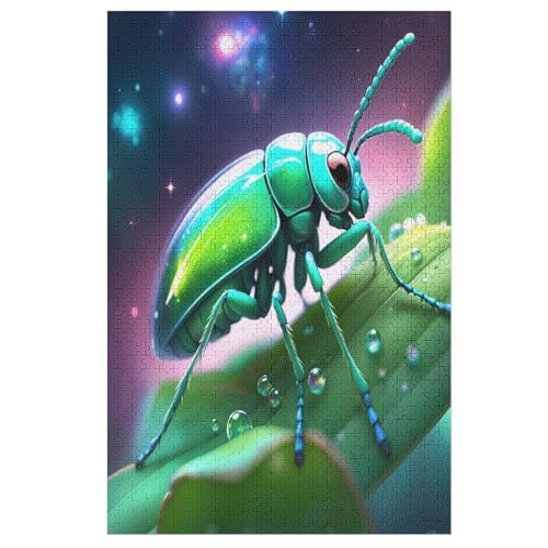 Holzpuzzles 1000 Teile Insekt -Puzzle Für Jungen Und Mädchen, Schwierigkeitsgrad, Lernspiele, Familienspielzeug （78×53cm） von PPZYY