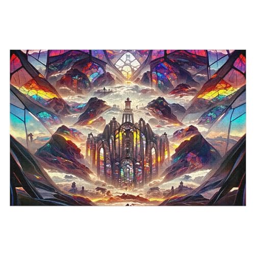 Holzpuzzles 1000 Teile Weltenbesitzer -Puzzle Für Jungen Und Mädchen, Schwierigkeitsgrad, Lernspiele, Familienspielzeug （75×50cm） von PPZYY