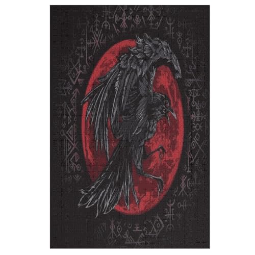 Holzpuzzles 1000 Teile Wikingermythos -Puzzle Für Jungen Und Mädchen, Schwierigkeitsgrad, Lernspiele, Familienspielzeug （78×53cm） von PPZYY