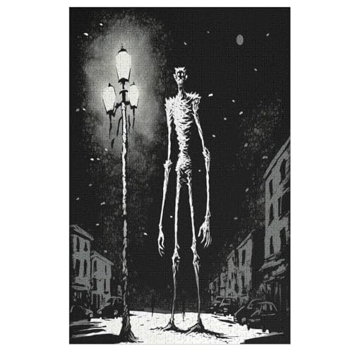 Horror-Kunst 1000 Teile Puzzles Für Erwachsene, Impossible Puzzle, Geschicklichkeitsspiel Für Die Ganze Familie, Kinder Holzpuzzle （78×53cm） von PPZYY
