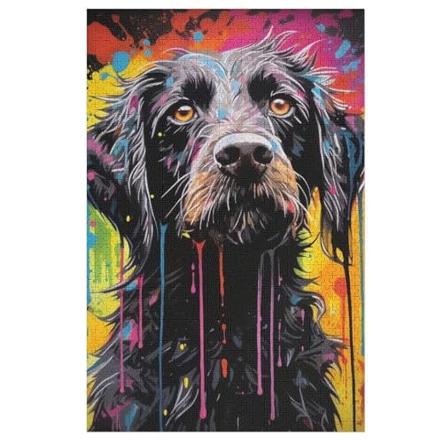Hund 1000 Teile Puzzles Für Erwachsene, Impossible Puzzle, Geschicklichkeitsspiel Für Die Ganze Familie, Kinder Holzpuzzle （78×53cm） von PPZYY