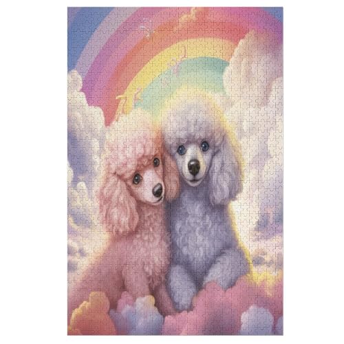 Hunds -Puzzle, 1000 Teile,Holzpuzzle Für Erwachsene Kinder, Lustiges Spielzeug, Denkspiel, Bildungsspiel, （78×53cm） von PPZYY