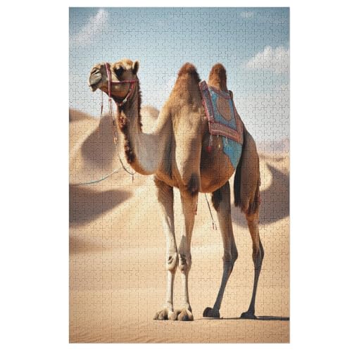 Kamel -Puzzle, 1000 Teile,Holzpuzzle Für Erwachsene Kinder, Lustiges Spielzeug, Denkspiel, Bildungsspiel, （78×53cm） von PPZYY