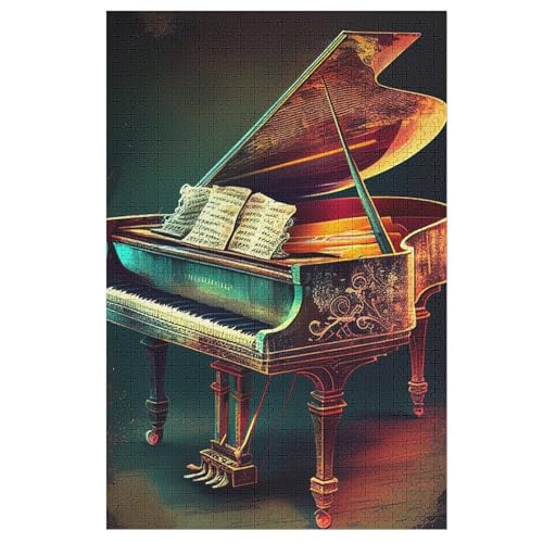 Klavier -Puzzle, 1000 Teile,Holzpuzzle Für Erwachsene Kinder, Lustiges Spielzeug, Denkspiel, Bildungsspiel, （78×53cm） von PPZYY