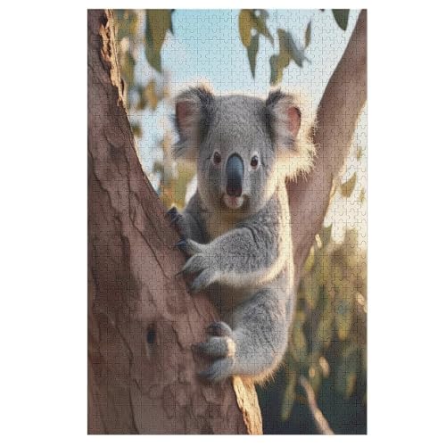 Koala-Puzzlespiel Aus Holz, 1000 Puzzleteile, Puzzle Für Teenager Und Erwachsene, Kreatives Spielzeug, Puzzles, （78×53cm） von PPZYY