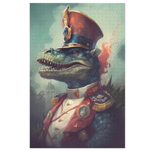 Krokodil -Puzzle, 1000 Teile,Holzpuzzle Für Erwachsene Kinder, Lustiges Spielzeug, Denkspiel, Bildungsspiel, （78×53cm） von PPZYY
