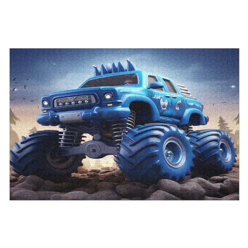 LKW-Muster Holzpuzzle 1000 Teile, Knobelspiele Für Erwachsene, Teenager, Puzzles Unmögliche - Kinder Puzzle Zimmer Deko （75×50cm） von PPZYY