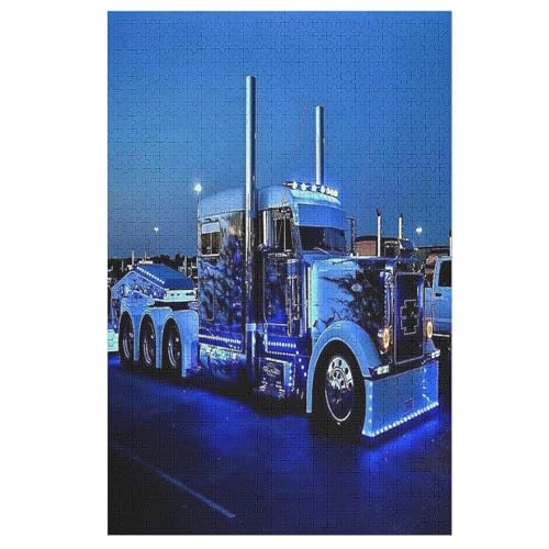 LKW Puzzle Für Erwachsene 1000 Teile Premium 100% Recyceltes Brett Zum Lernen, Lernspielzeug, Familienspiele Kinder Holzpuzzle （78×53cm） von PPZYY