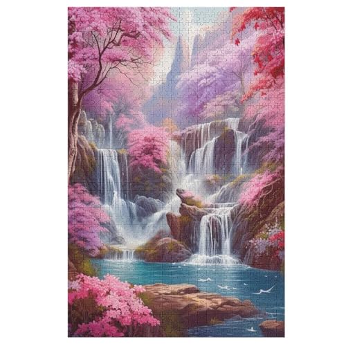 Landschaft Painting Puzzle Für Erwachsene 1000 Teile Premium 100% Recyceltes Brett Zum Lernen, Lernspielzeug, Familienspiele Kinder Holzpuzzle （78×53cm） von PPZYY