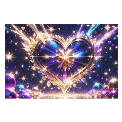 Liebe Crystal Puzzle Für Erwachsene,1000-teiliges Puzzles, Für Kinder,Holzpuzzle,Lernspielzeug, （75×50cm） von PPZYY