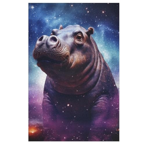 NilHorse Puzzle 1000 Teile, Holzpuzzle Herausforderndes Geschicklichkeitsspiel Für Die Ganze Familie, Kinder Erwachsenenpuzzle Ab 12 Jahren （78×53cm） von PPZYY