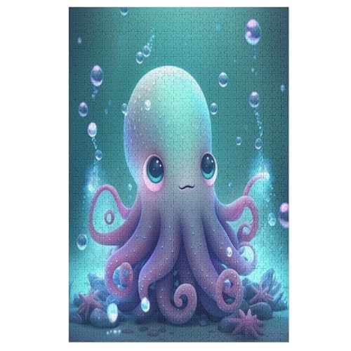 Oktopus 1000 Teile Puzzles Für Erwachsene, Impossible Puzzle, Geschicklichkeitsspiel Für Die Ganze Familie, Kinder Holzpuzzle （78×53cm） von PPZYY