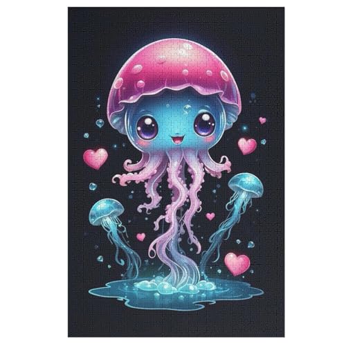Oktopus Puzzle 1000 Teile, Holzpuzzle Herausforderndes Geschicklichkeitsspiel Für Die Ganze Familie, Kinder Erwachsenenpuzzle Ab 12 Jahren （78×53cm） von PPZYY