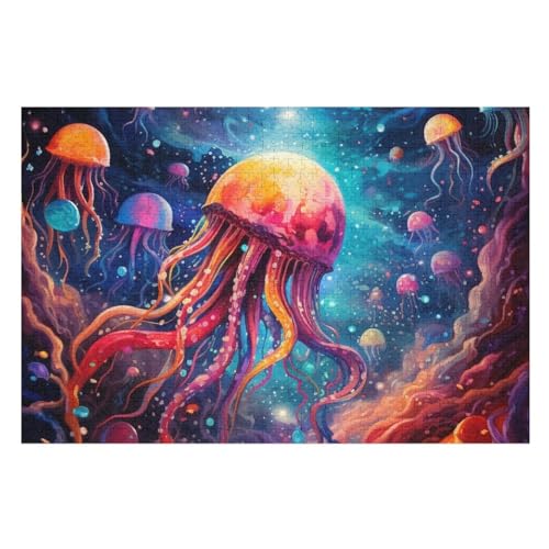 Oktopus Puzzle Für Erwachsene 1000 Teile Premium Recyceltes Brett Zum Lernen, Lernspielzeug, Familienspiele Kinder Holzpuzzle （75×50cm） von PPZYY