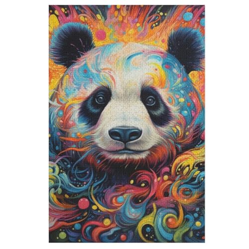 Panda 1000 Teile Premium-Puzzles Für Erwachsene Kinder- Holzpuzzles Spaß Und Lernspiele - Perfekte Puzzle-Geschenke （78×53cm） von PPZYY