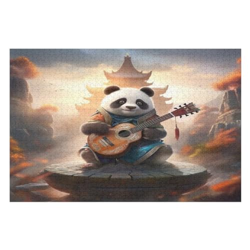 Panda 1000 Teile Puzzles Für Erwachsene, Impossible Puzzle, Geschicklichkeitsspiel Für Die Ganze Familie, Kinder Holzpuzzle （75×50cm） von PPZYY