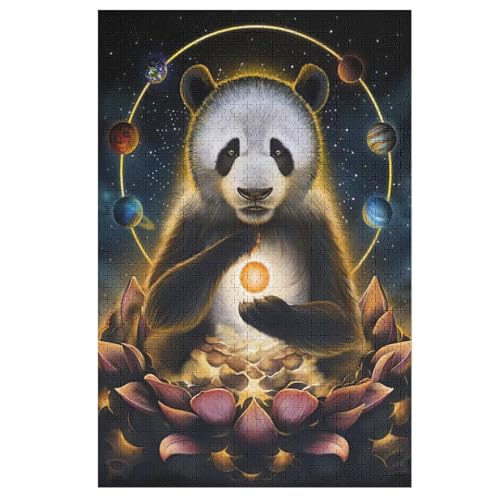 Panda -Puzzle, 1000 Teile,Holzpuzzle Für Erwachsene Kinder, Lustiges Spielzeug, Denkspiel, Bildungsspiel, （78×53cm） von PPZYY