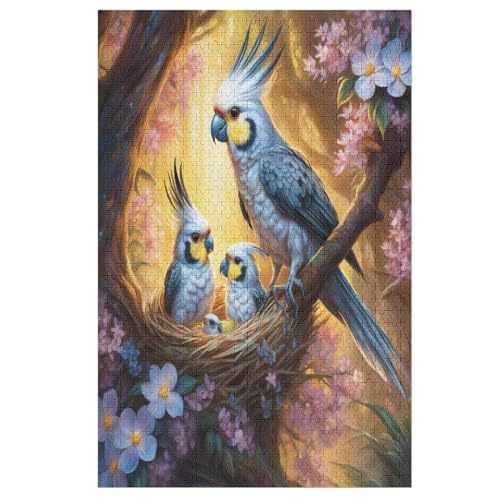 Papagei Holzpuzzle - 1000 Teiliges Jigsaw Knobelspiel - Puzzle Für Erwachsene & Kinder - Outdoor & Reisespielzeug （78×53cm） von PPZYY