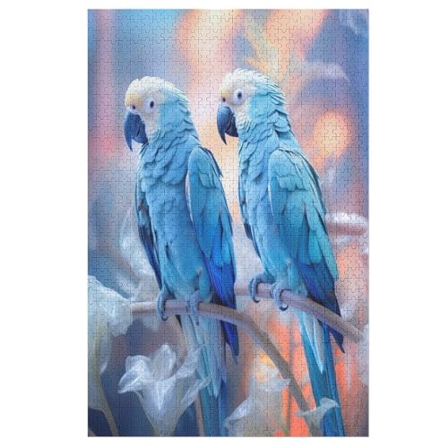 Papagei Puzzle Für Erwachsene 1000 Teile Premium Recyceltes Brett Zum Lernen, Lernspielzeug, Familienspiele Kinder Holzpuzzle （78×53cm） von PPZYY