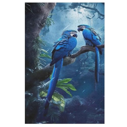 Papagei Puzzles 1000 Teile Erwachsener Kniffel Spaß Für Die Ganze Familie, Holzpuzzle Kinder Erwachsene, Impossible Puzzle Schwer （78×53cm） von PPZYY