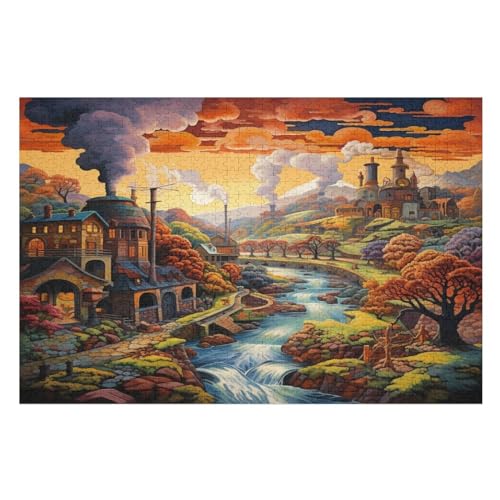 Paradies Puzzle Für Erwachsene,1000-teiliges Puzzles, Für Kinder,Holzpuzzle,Lernspielzeug, （75×50cm） von PPZYY