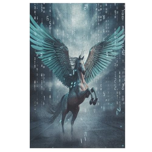 Horse Puzzle Für Erwachsene 1000 Teile Premium 100% Recyceltes Brett Zum Lernen, Lernspielzeug, Familienspiele Kinder Holzpuzzle （78×53cm） von PPZYY