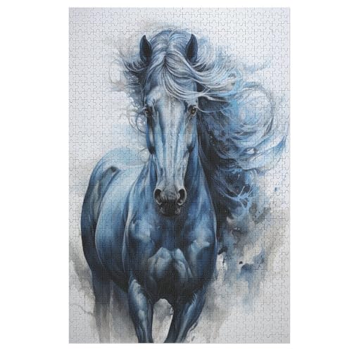 Horse Puzzle Für Erwachsene 1000 Teile Premium 100% Recyceltes Brett Zum Lernen, Lernspielzeug, Familienspiele Kinder Holzpuzzle （78×53cm） von PPZYY