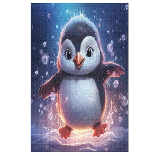 Pinguin Holzpuzzle 1000 Teile Klassische Puzzles Erwachsene Kinder Puzzle DIY Kit Holzspielzeug Einzigartiges Geschenk （78×53cm） von PPZYY