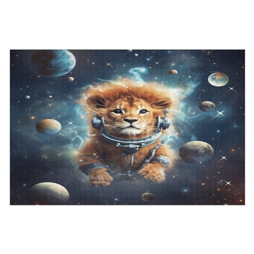 Puzzle 1000 Teile Löwe Holzpuzzle Für Erwachsene Lernspiel Herausforderungsspielzeug The Puzzles Für Erwachsene Kinder （75×50cm） von PPZYY