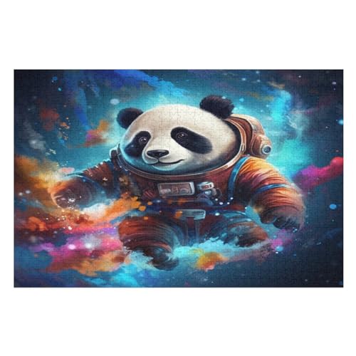Puzzle 1000 Teile Panda Holzpuzzle Für Erwachsene Lernspiel Herausforderungsspielzeug The Puzzles Für Erwachsene Kinder （75×50cm） von PPZYY