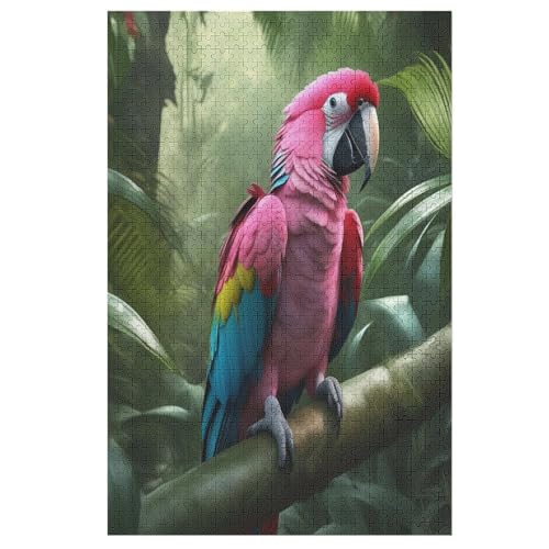 Puzzle 1000 Teile Papagei Holzpuzzle Für Erwachsene Lernspiel Herausforderungsspielzeug The Puzzles Für Erwachsene Kinder （78×53cm） von PPZYY