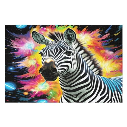 Puzzle 1000 Teile Zebra Holzpuzzle Für Erwachsene Lernspiel Herausforderungsspielzeug The Puzzles Für Erwachsene Kinder （75×50cm） von PPZYY