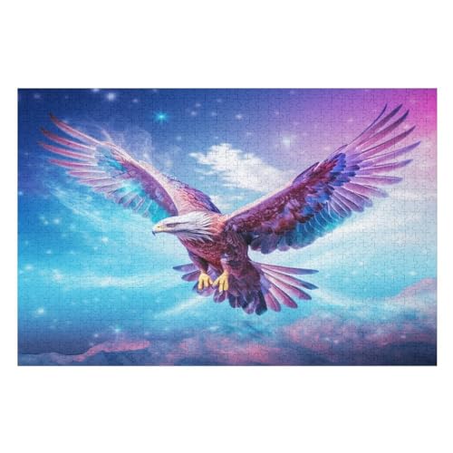 Puzzle Adler, 1000 Puzzleteile Für Kinder, Holzpuzzles, Geeignet Für Erwachsene Lernspiel, （75×50cm） von PPZYY