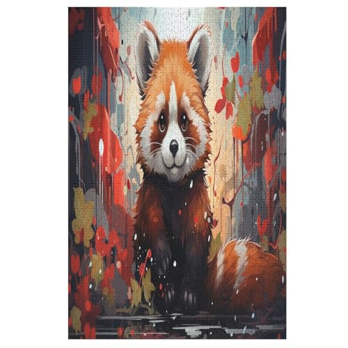 Puzzle Bär, 1000 Puzzleteile Für Kinder, Holzpuzzles, Geeignet Für Erwachsene Lernspiel, （78×53cm） von PPZYY